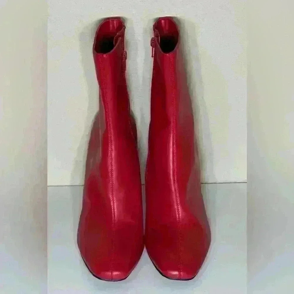 Open Edit Red Hesper Bootie Holiday Valentines Club Party 9.5 - Picture 3 of 10